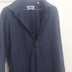 DKNY Men's Dark Navy Button-Up Shirt